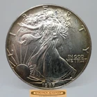 1987 American Silver Eagle 1 oz .999 Silver, Toned - #C59465NQ
