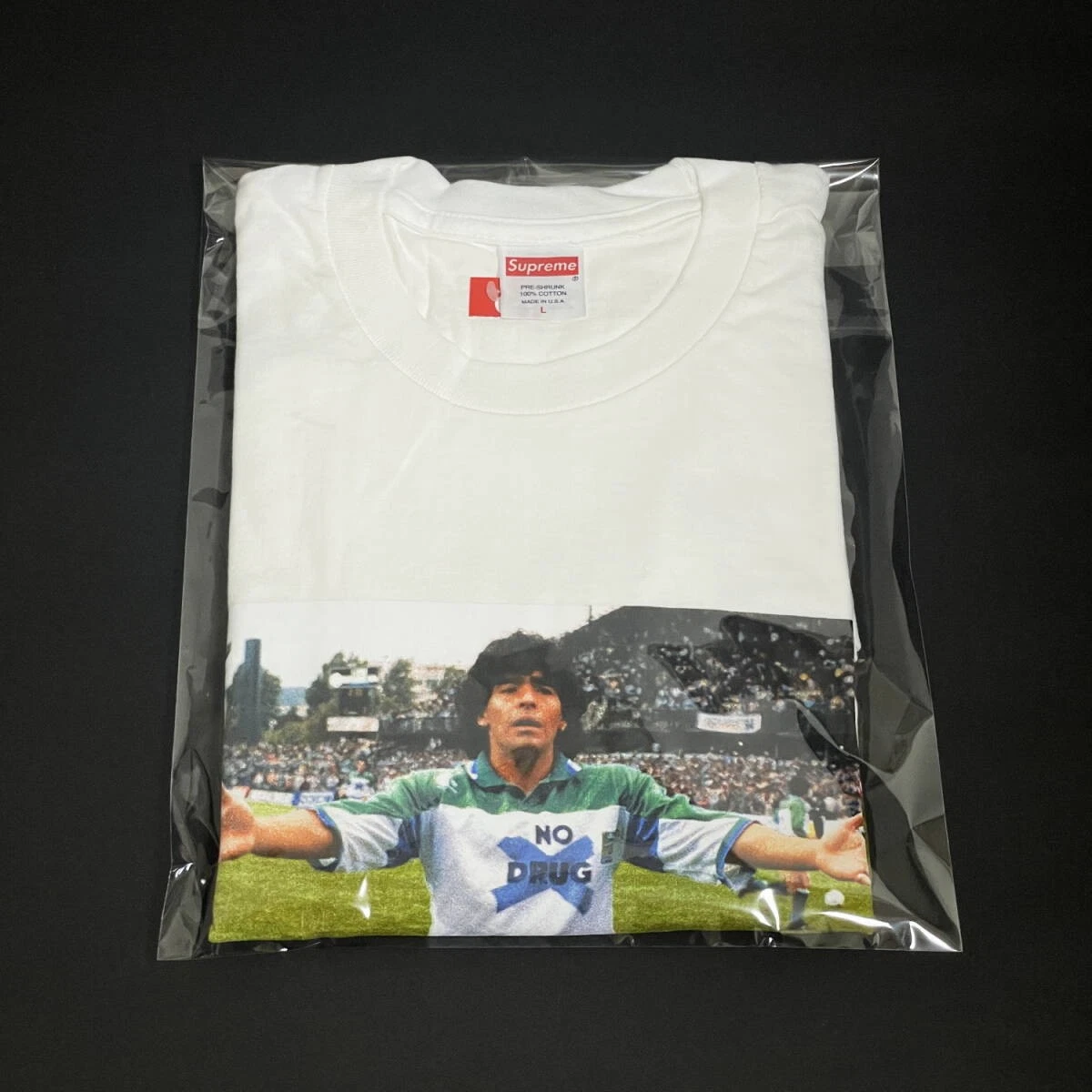 T shirt blanc Supreme Maradona taille L 24SS Supreme Maradona T shirt blanc