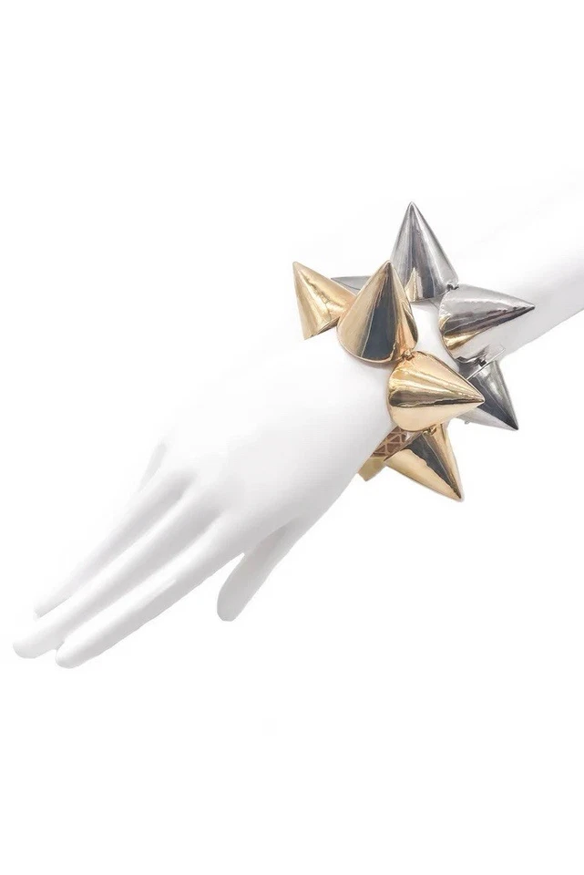 PULSERA CONO EXTRAGRANDE ORO EDDIE BORGO OVERSIZE  Foto 2 de 4