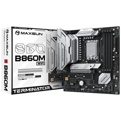MAXSUN Terminator B860M WiFi Motherboard LGA 1851 DDR5 Micro ATX Wi-Fi 6/6E