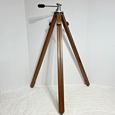 Antique Wooden Camera/Surveyor’s Tripod – Telescoping/Collapsing from 34” – 55”