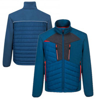 Portwest Men's Baffle Jacket Metro Blue DX4 Hybrid Baffle Jacket - New