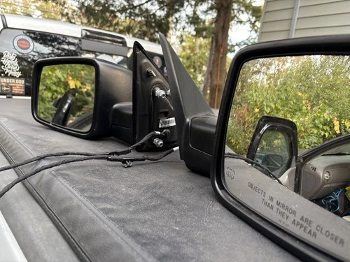 13-18 RAM 1500 Black Cap LH and RH side Power Door Mirror Unit Factory OEM