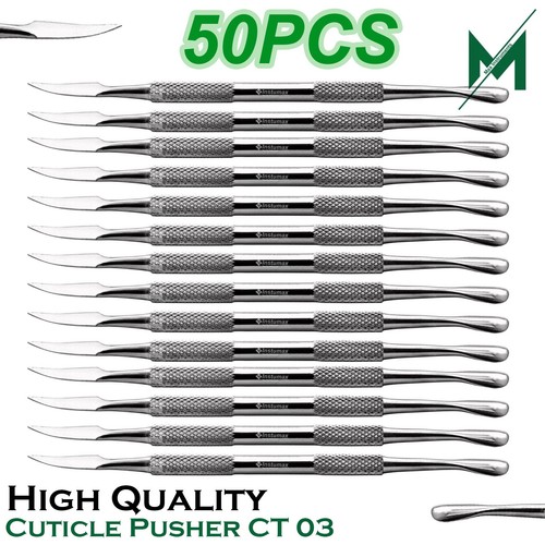 Stainless Steel Nail Art Manicure Cuticle Spoon Pusher Remover Tool Set New