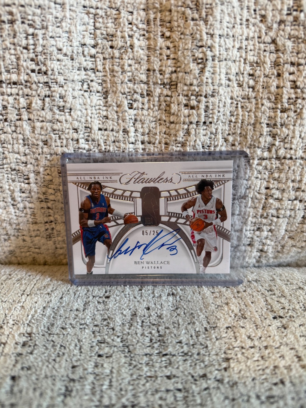 2023-24 Panini Flawless  All-NBA Ink Ben Wallace Auto Pistons AI-ALL-BEN /25