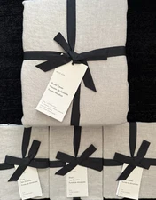 west elm european linen king duvet & 3 euro shams in warm gray melange