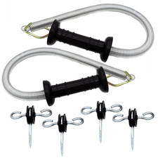 2 Set of Electric Fence Spring Gate Handles Kit, Electric Fence Handle Set with