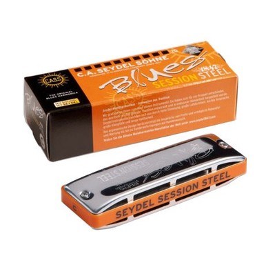 Hochwertige Blues Harmonica in G mit Edelstahl-Stimmzungen praktischem Lederetui