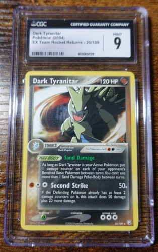Dark Tyranitar graded CGC 9 for sale on eBay