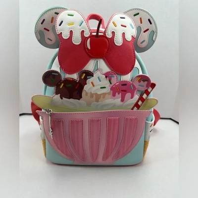 Disney Parks x Loungefly Minnie Mouse Ice Cream Banana Split Mini Backpack NWOT Disney Parks x Loungefly Minnie Mouse Ice Cream Banana Split  main image 3