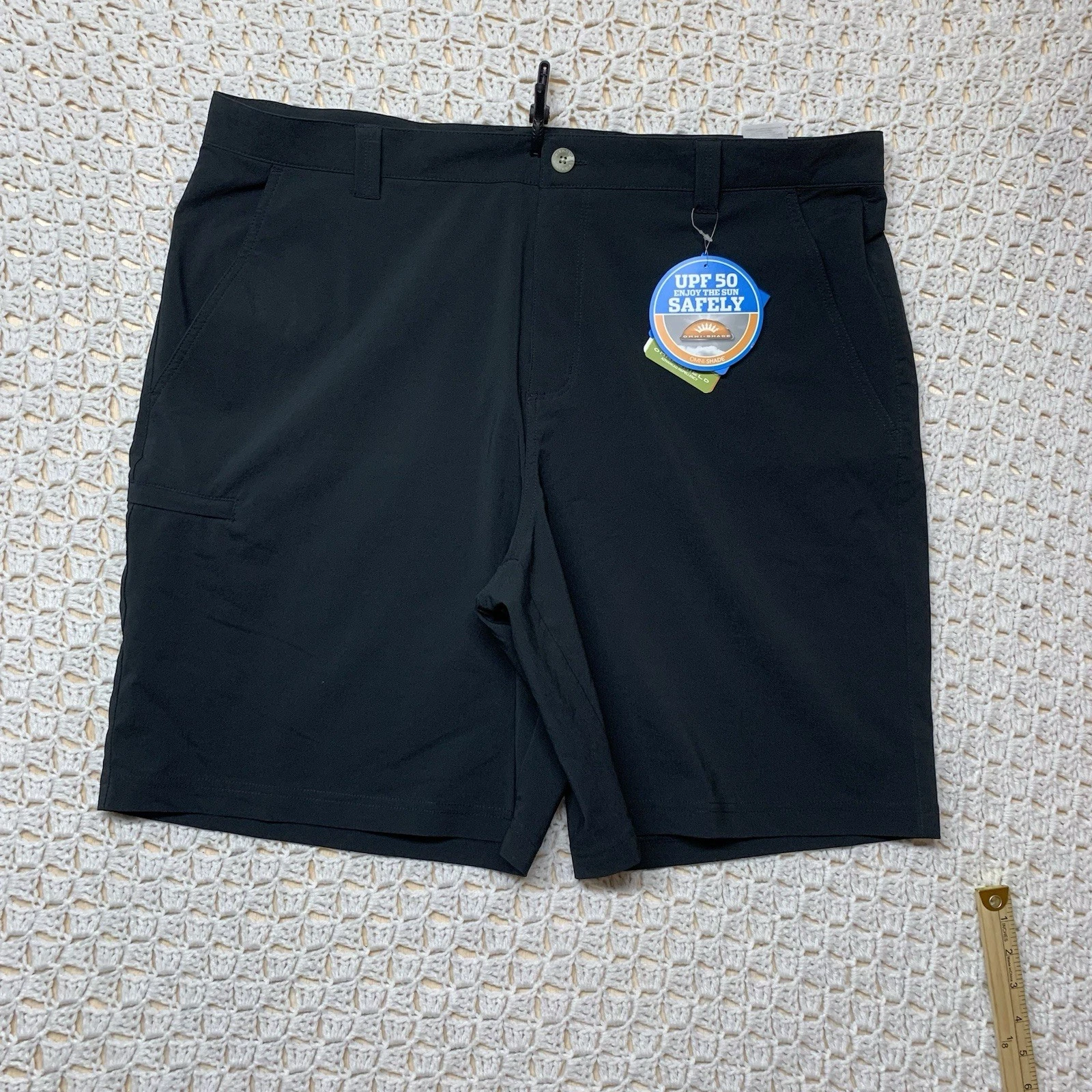 Columbia Grander Marlin III Shorts Mens 40x1O Black ffshore PFG Omni Shield NWT