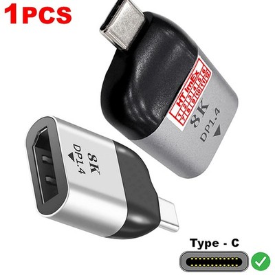USB C auf DisplayPort 1.4 Adapter 8K@60Hz USB C to DP 1.4 Adapter TV PC 3D