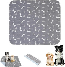 Puppy Pads with Pheromones, Washable Puppypad Pee Pads, Gray, M: 27.6"  31.5" 