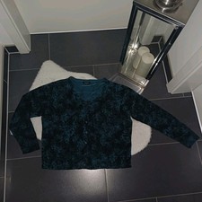 Strickjacke Charles Vögele casa blanca XXL 48 50 petrol schwarz Strickpulli Top