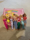 Vintage 1984 Tara Toy American Beauty Barbie Case With 6 Barbies & 1 Ken