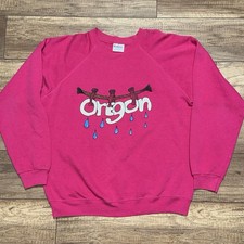 Vintage 90s Oregon Pullover Hanes 50/50 Crewneck Pullover Sweatshirt Womens L