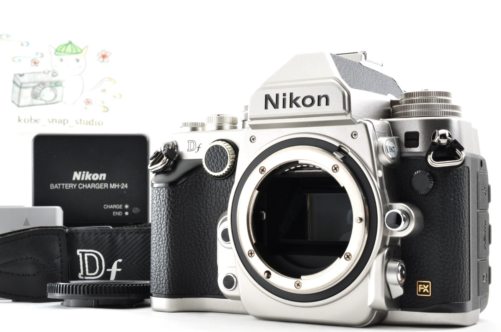 *1yr Wty for US* Nikon Df Silver DSLR Camera Mint Low Shutter Count 1,613 #34_aa