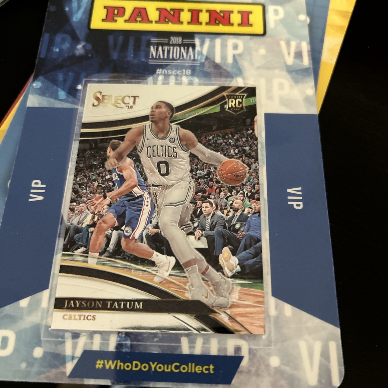 2017-18 Panini Select - Courtside Jayson Tatum #256 (RC) 2018 National VIP Badge