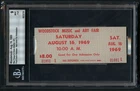 Woodstock Ticket August 16, 1969, Saturday Grade 9 Mint BAS Slabbed