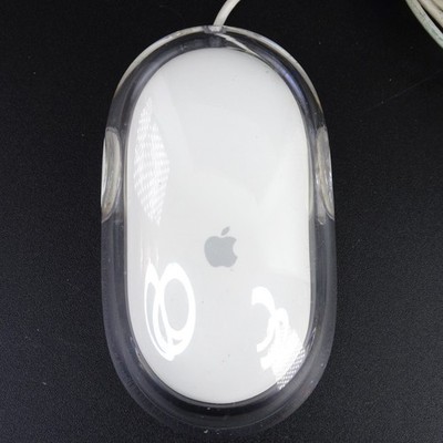 Vintage Apple Original OEM Wired USB Pro Model Mouse for Mac Clear