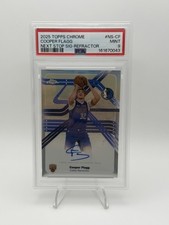 Topps Chrome Cooper Flagg Next Stop Signatures NS-CF Refractor Auto PSA 9 RC
