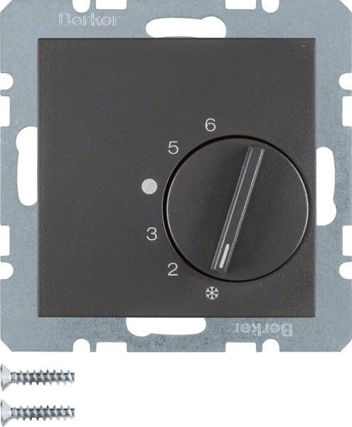 Berker 20261606 Temperaturregler Wechsler Mit ZentralstüCk S.1/B.3/B.7 Anthrazit-image
