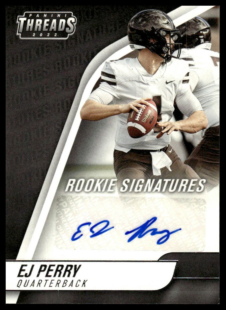 2022 Panini Chronicles Draft Picks #TH-EPE E.J. Perry Threads Rookie Signatures