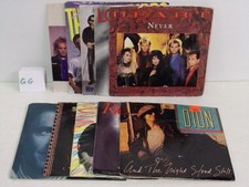 1980s Rock Lot Of 10 - 45 RPM Records With Pi...