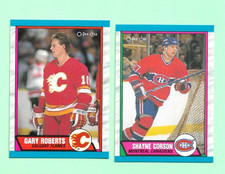 (1) SHAYNE CORSON / GARY ROBERTS 1989-90 O-PEE-CHEE  ROOKIE NM+ CARD (N2461). rookie card picture