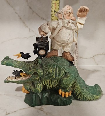 Vtg The David Frykman Portfolio Gone Native DF 3042 Man on Alligator Crocodile