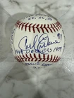 Carl Erskine Signed MLB Stats Baseball Brooklyn Dodgers Autograph