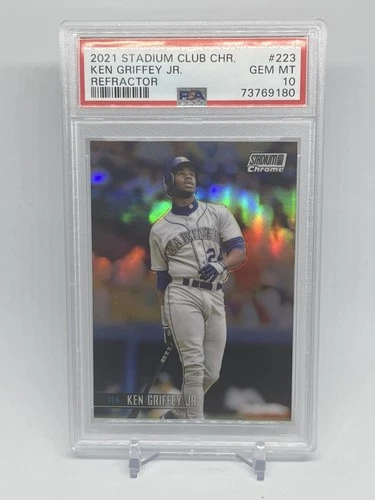 2021  Ken Griffey Jr Topps Stadium Club Chrome Refractor #223 PSA 10 MINT