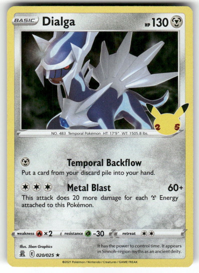 DIALGA - 020/025 - Near Mint - Celebrations - HOLO Rare - Pokemon