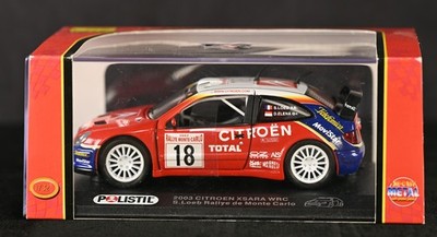 2003 Citroen Xsara WRC Loeb Ralleye de Monte Carlo 1:32 Diecast Polistil in box