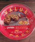 Pyrex 1990 75th Anniversary Set Of 2 Glass 9" Pie Plates #209-TP New
