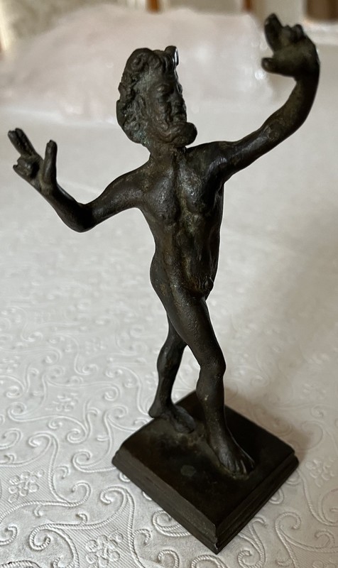 Vintage Grand Tour Sculpture of Satyr Bacchus, Mythology