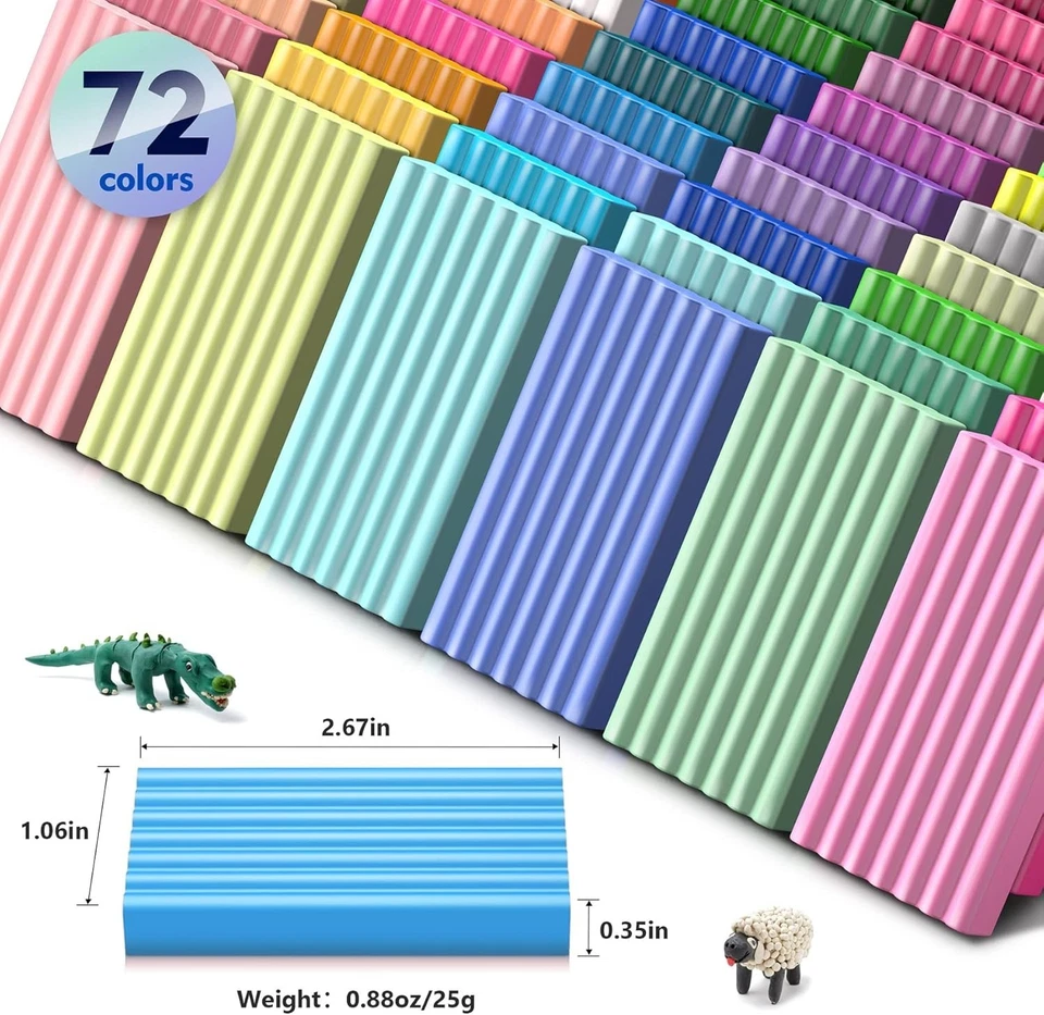 Ferramentas de escultura incluídas - 72 cores de argila - Imagem 4 de 4