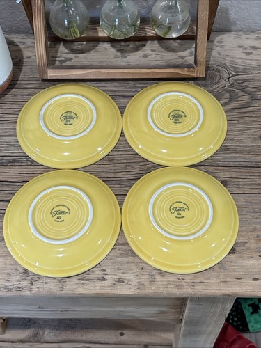 Fiesta Saucer Plates 6" Set of 4 Yellow - Picture 3 of 8