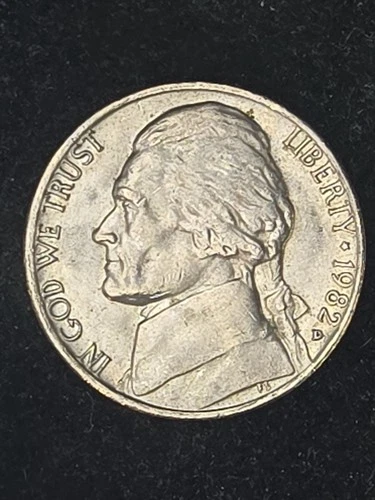1982-D Jefferson Nickel — photo from the most recent tracked eBay sale