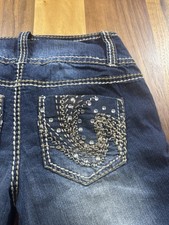 NOBO No Boundaries Size 3 Mid Rise Dark Jeans Denim Womens