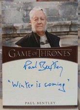 Game Of Thrones Iron Ann. Paul Bentley Inscription Autograph High Septon 2021 B 