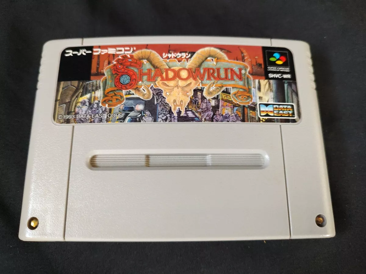 Shadowrun JP Ver. Nintendo Super Famicom SNES Cartrige, Working