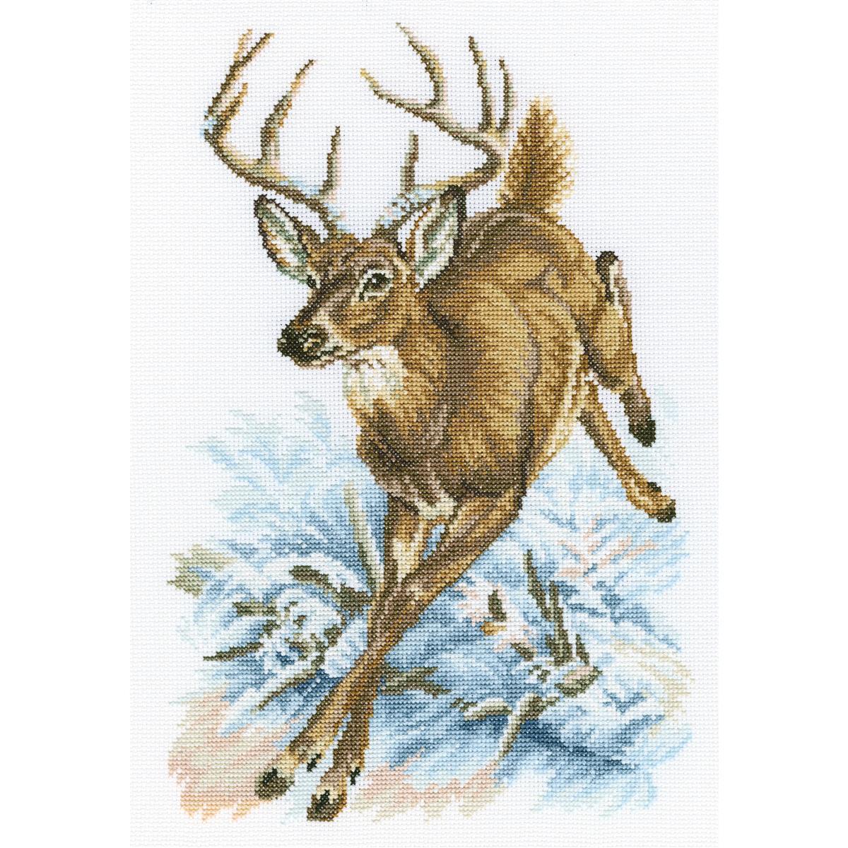 RTO counted Cross Stitch Kit ""Forest deer"" M331, 22x33 cm, DIY