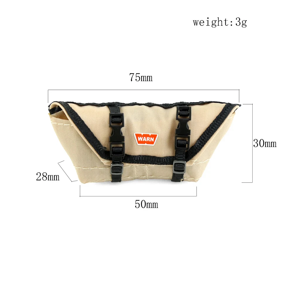 迷你车顶包行李箱包适用于 TRX4M Axial SCX24 1/18 1/24 遥控履带式汽车 — 第 2/4 张图片