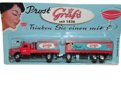 Mercedes with trailer Gräf's 1/87