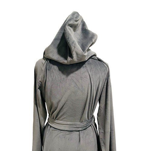 Barefoot Dreams Luxechic® Belted Hooded Robe Size 1 NEW Carbon Gray $198 - Picture 12 of 16
