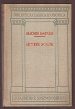 Leopardi: LETTERE SCELTE - Sonzogno - Senza data