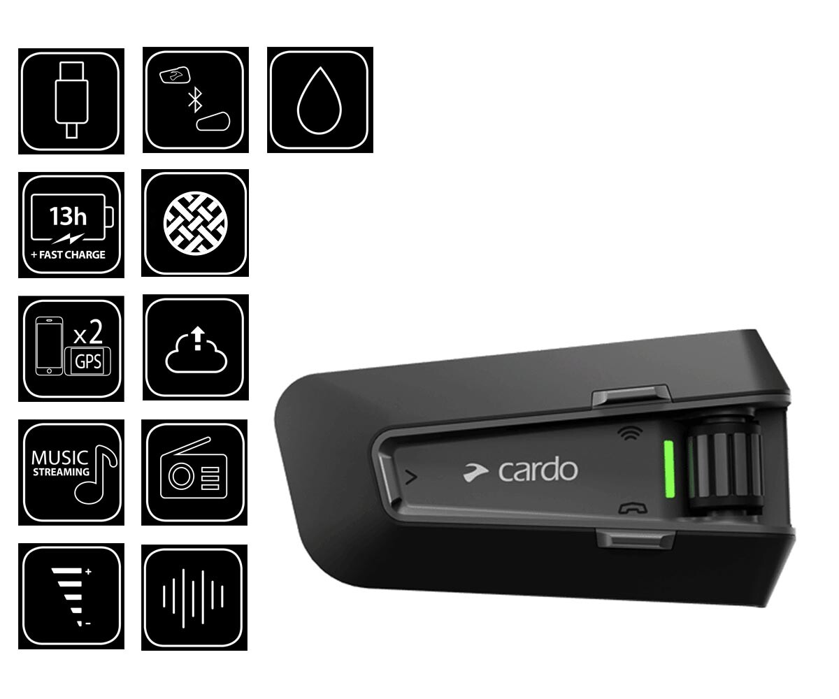 Cardo Packtalk NEO Bluetooth Intercom Headset with Snap-in Mount Cardo Packtalk NEO Bluetooth Intercom Headset with Snap-in Mount