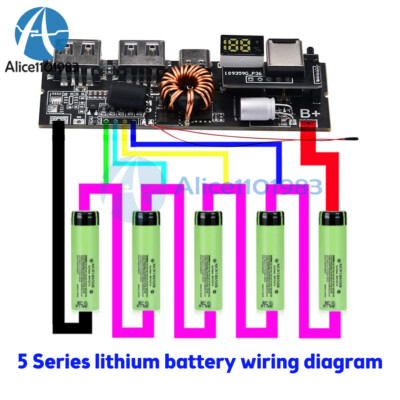 PD 3S 4S 5S 65W 100W Power Bank 6-port Two-way Fast Charging Mobile Power Module