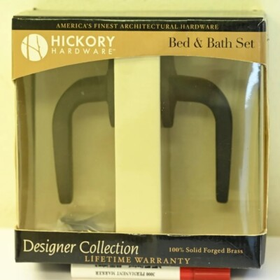 #ad Hickory Hardware Bed amp; Bath Lever Door Handle Set Kingston Oil Rub Bronze $49.88